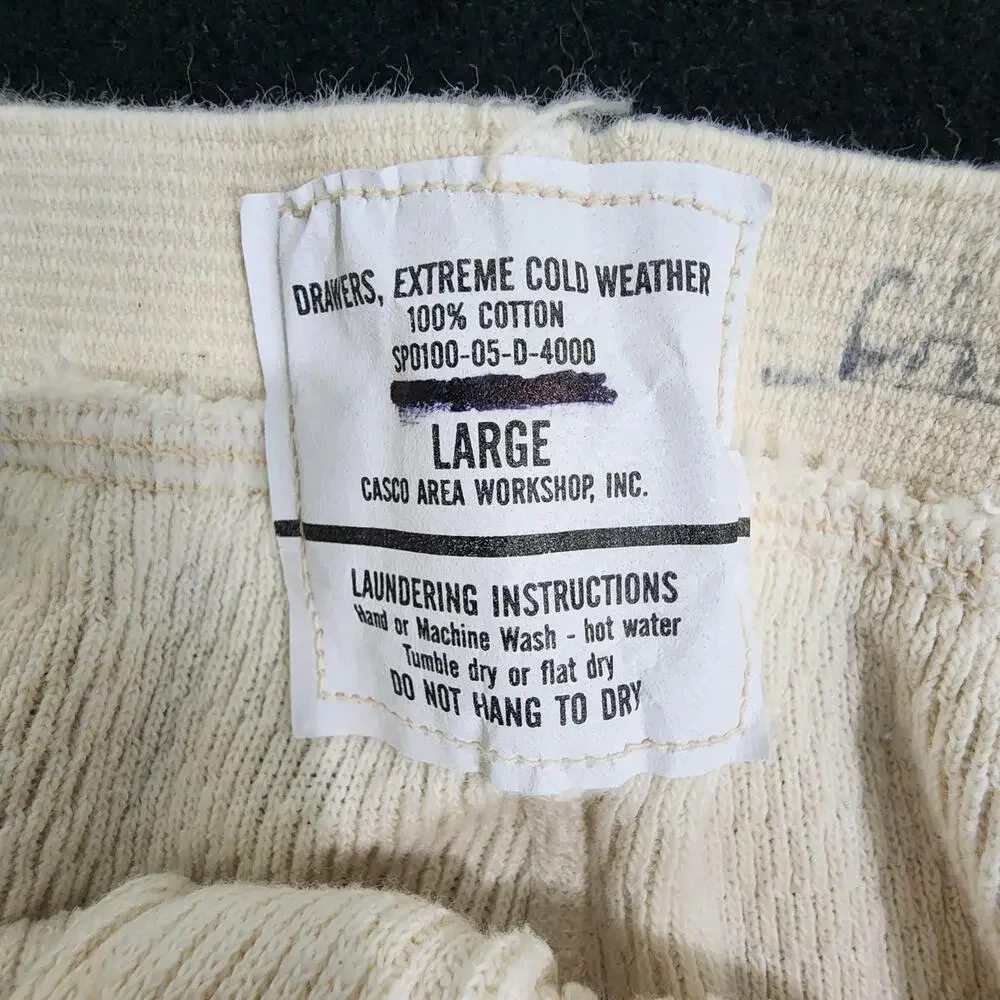 VINTAGE US Military Extreme Cold Weather Pants Mens Large Thermal Base Layer 00s